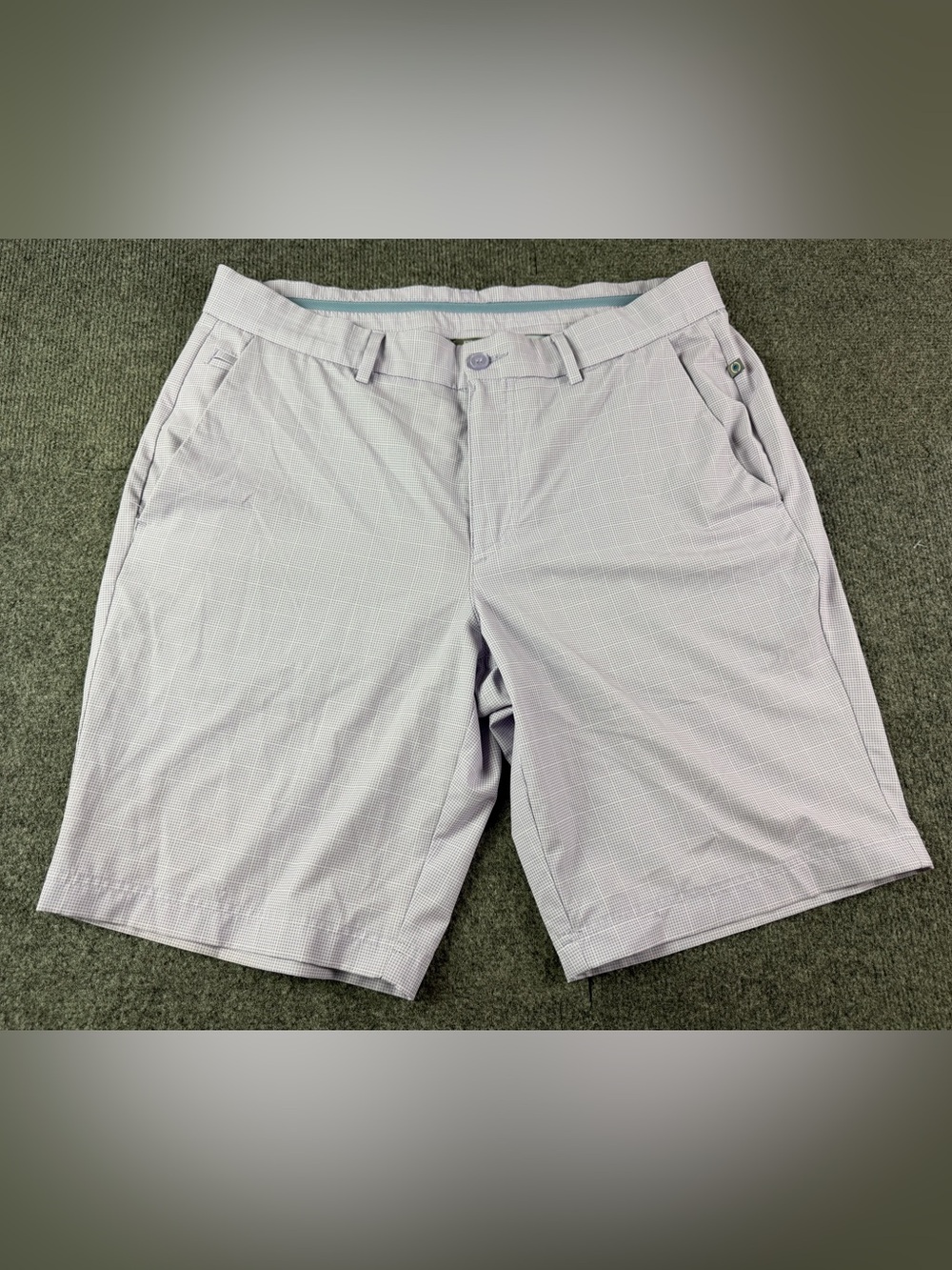Ping Sensor Cool Mens Flat Front 9" Golf Shorts Size 34 Purple